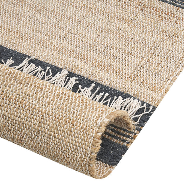 Beliani TALPUR - Gevlochten-Beige-Jute