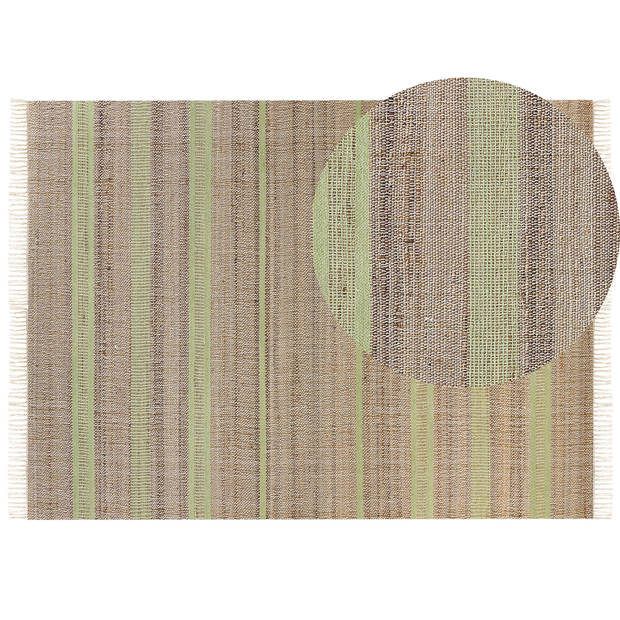 Beliani TALPUR - Gevlochten-Beige-Jute