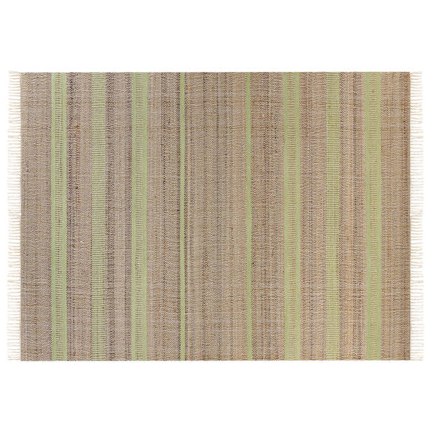 Beliani TALPUR - Gevlochten-Beige-Jute