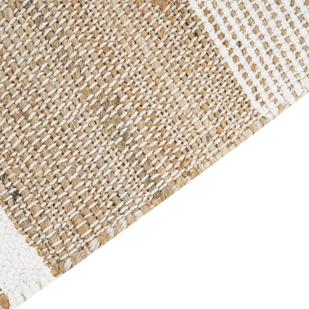 Beliani TALPUR - Gevlochten-Beige-Jute