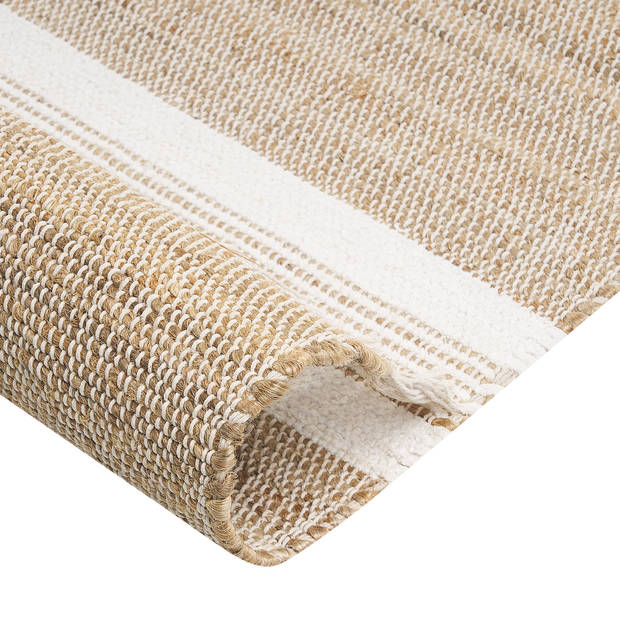 Beliani TALPUR - Gevlochten-Beige-Jute