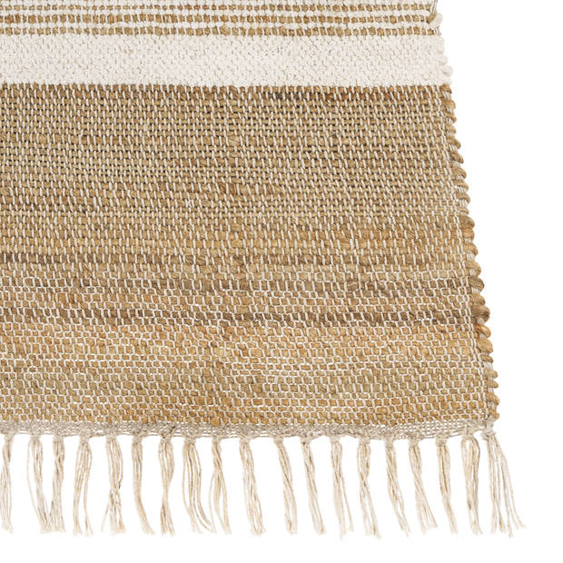 Beliani TALPUR - Gevlochten-Beige-Jute