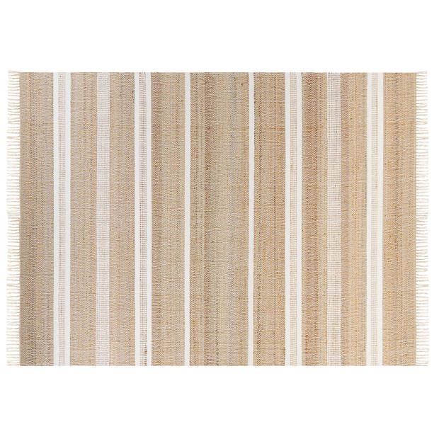 Beliani TALPUR - Gevlochten-Beige-Jute