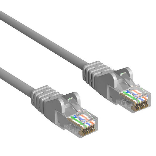 Cat 5e - U/UTP - Netwerkkabel - Patchkabel - Internetkabel - 1 Gbps - 50 meter - Grijs - Allteq