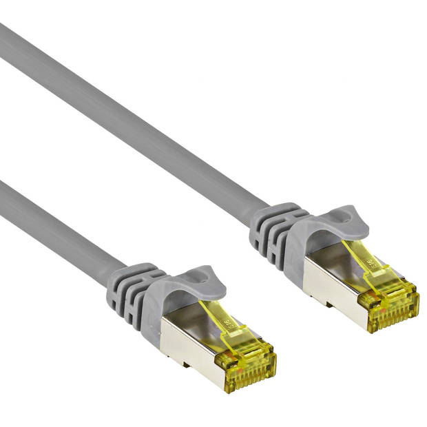 Cat 7 - S/FTP - Netwerkkabel - Patchkabel - Afgeschermd - 10 Gbps - 0.25 meter - Grijs - Allteq