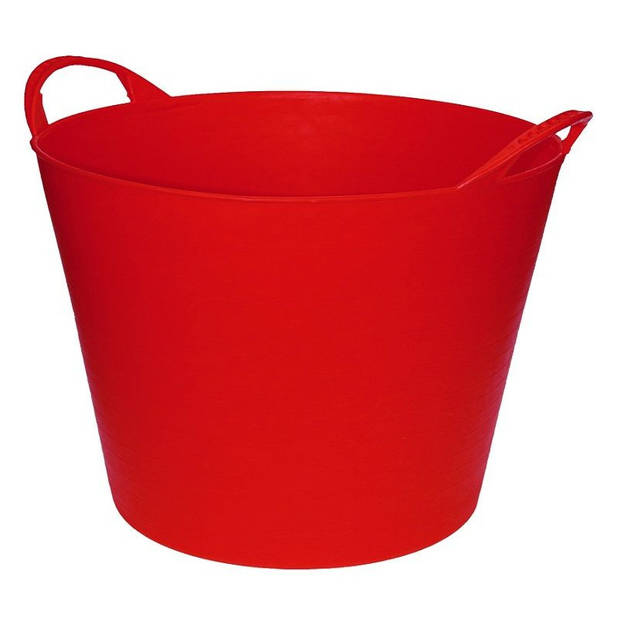 Rode flexibele opbergmand/emmer 42 liter - Wasmanden