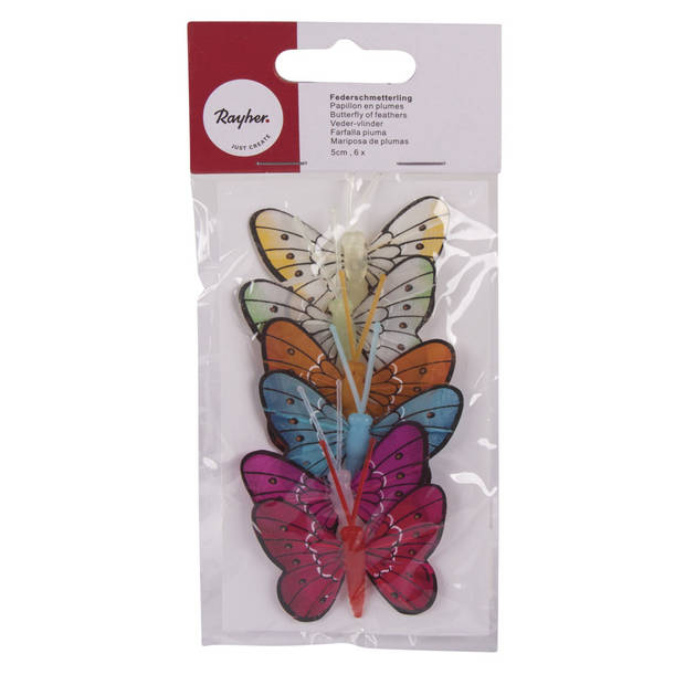 Decoratie vlinders 6x stuks op instekers - Tuinbeelden
