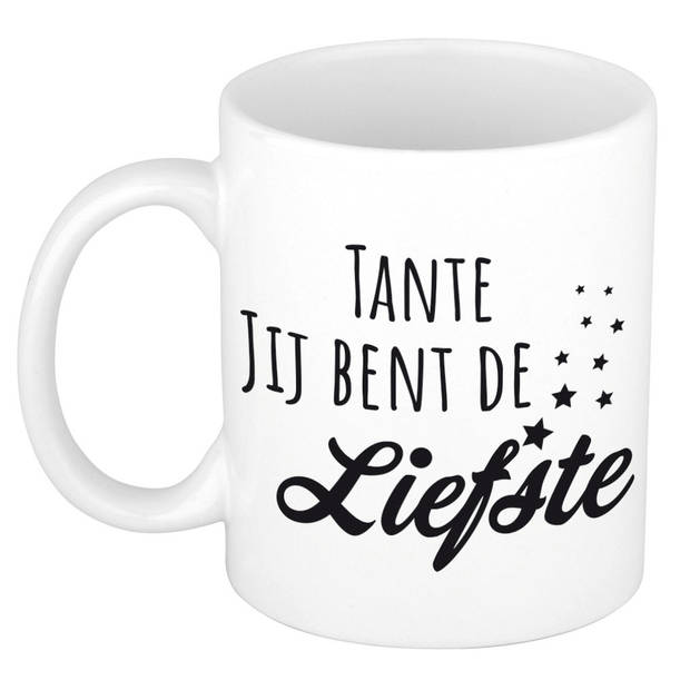 Tante jij bent de liefste cadeau mok / beker wit - cadeau verjaardag - feest mokken