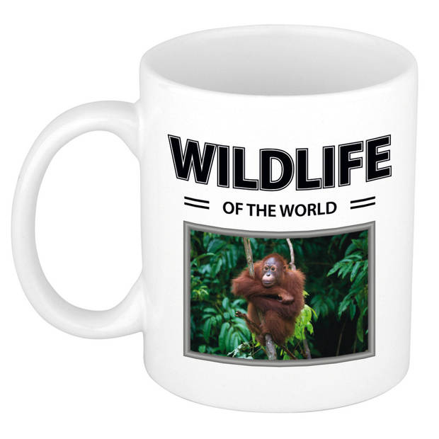 Foto mok Orang oetan aap mok / beker - wildlife of the world cadeau Orang oetans liefhebber - feest mokken