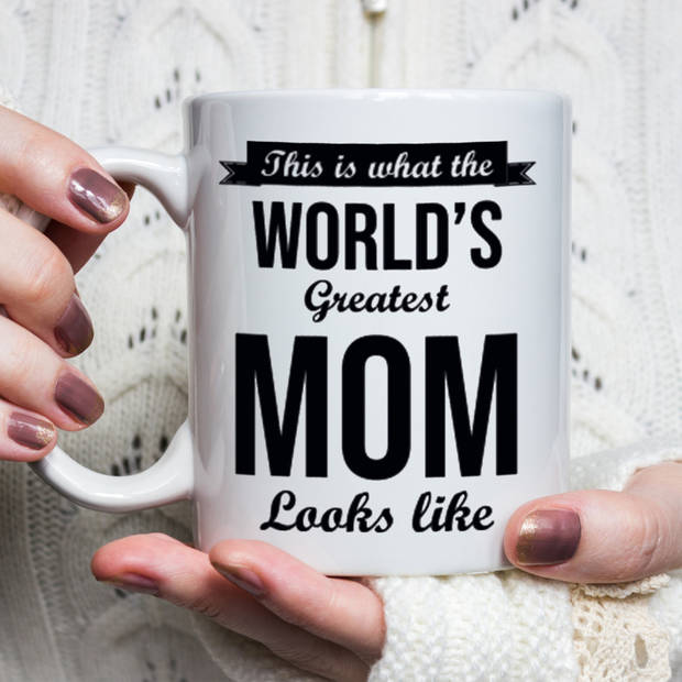 Worlds Greatest Mom cadeau mok / beker 300 ml - feest mokken