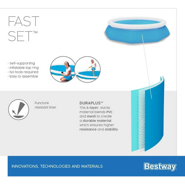 Bestway Zwembad Fast Set - Inclusief accessoires - 305x76 cm