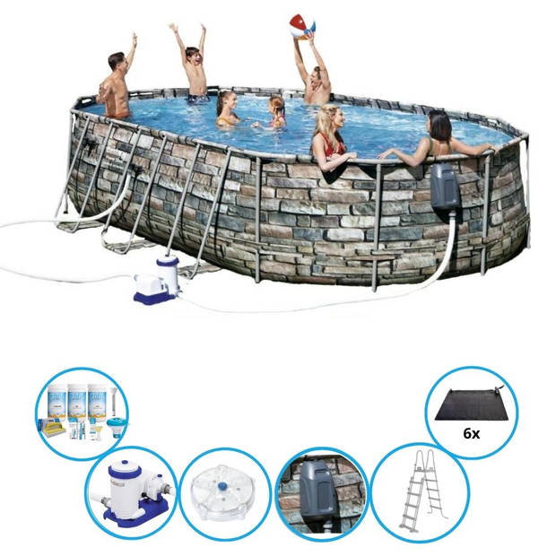 Bestway Zwembad Power Steel Swim Vista - Zwembad Deal - 610x366x122 cm