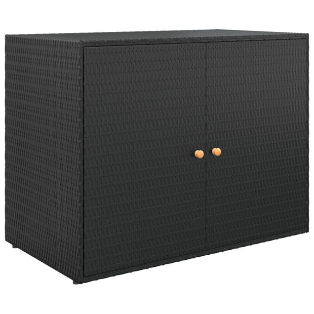 vidaXL Tuinkast 100x55,5x80 cm poly rattan zwart