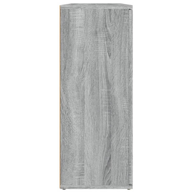 The Living Store Dressoir Classic Grey Sonoma Eiken - 91x29.5x75 cm - Stevig bewerkt hout