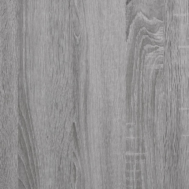 vidaXL Bijzettafel 35x30x60 cm bewerkt hout grijs sonoma eikenkleurig