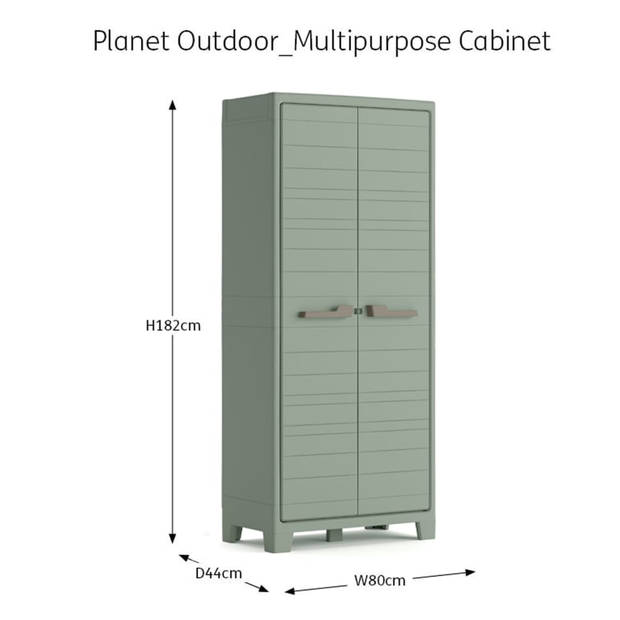 Keter Tuinkast Planet multifunctioneel jade grijs