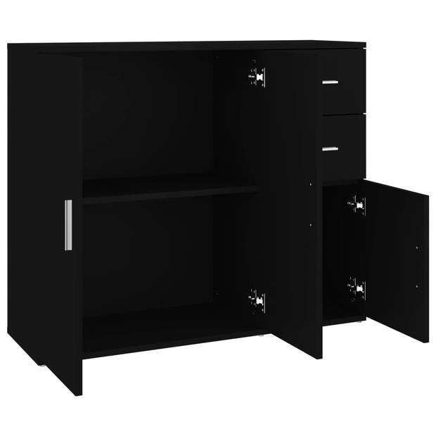 The Living Store Dressoir - Klassiek - 91 x 29.5 x 75 cm - Zwart