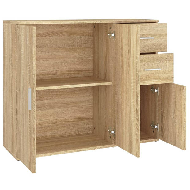 vidaXL Dressoir 91x29,5x75 cm bewerkt hout sonoma eikenkleurig