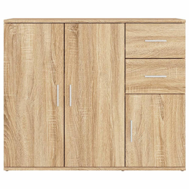 vidaXL Dressoir 91x29,5x75 cm bewerkt hout sonoma eikenkleurig