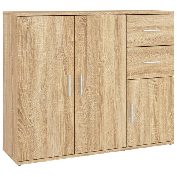 vidaXL Dressoir 91x29,5x75 cm bewerkt hout sonoma eikenkleurig