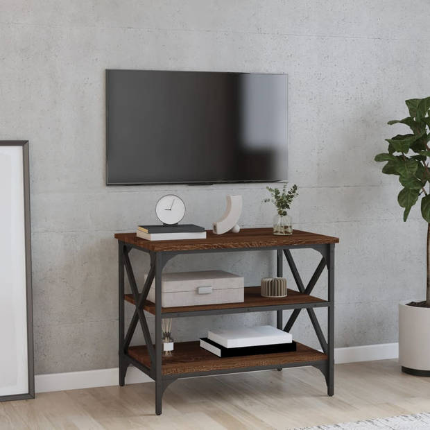 vidaXL Tv-meubel 60x40x50 cm bewerkt hout bruin eikenkleur