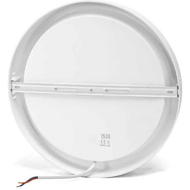 LED Paneel - Downlight - Aigi - Warm Wit 3000K - 24W - Ø30 - Opbouw - Rond - Wit - Flikkervrij