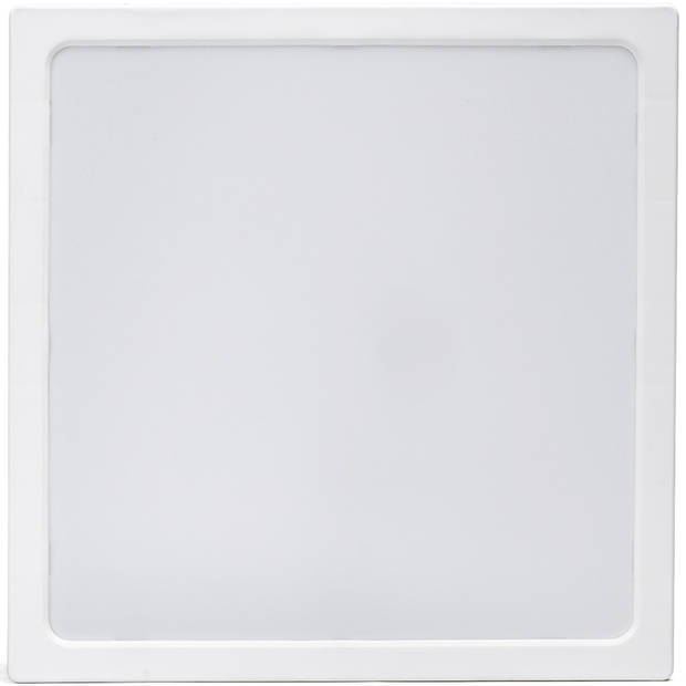 LED Paneel - Downlight - Aigi - Natuurlijk Wit 4000K - 24W - 30x30 - Opbouw - Vierkant - Wit - Flikkervrij