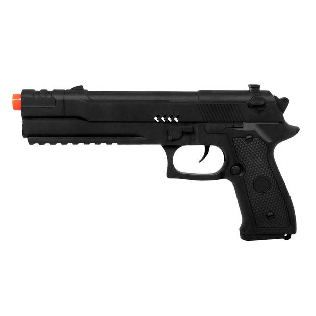 2x stuks verkleed speelgoed Politie accessoires/wapen pistool 27 cm - Verkleedattributen