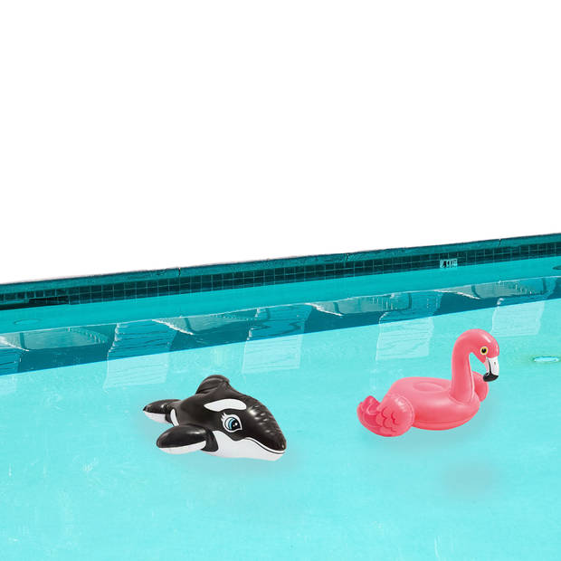 Intex kleine opblaas dieren zwembad setje flamingo/Orka 25 cm - opblaasspeelgoed