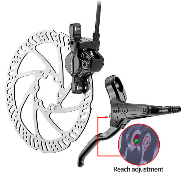 Schijfremset HD-M285 Rechts zwart