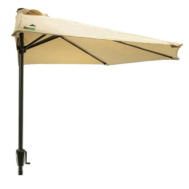 MaxxGarden Balkonparasol - Aluminium parasol - halfrond - Ø 250 cm (taupe)