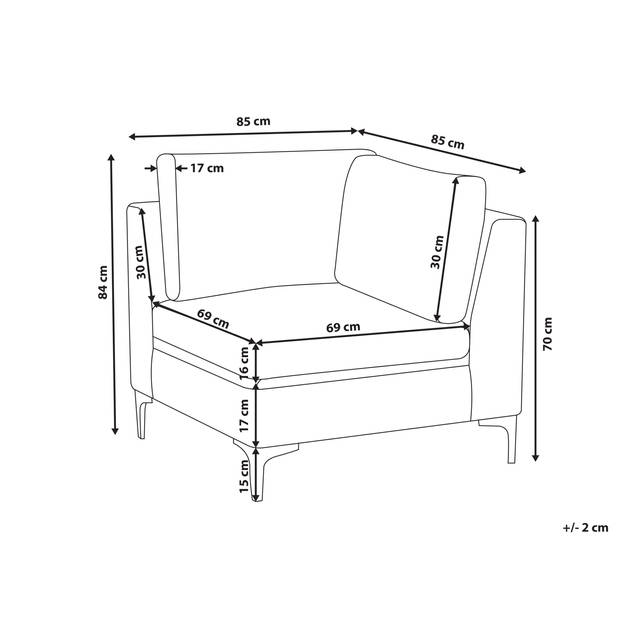 Beliani EVJA - Module Element-Groen-Fluweel