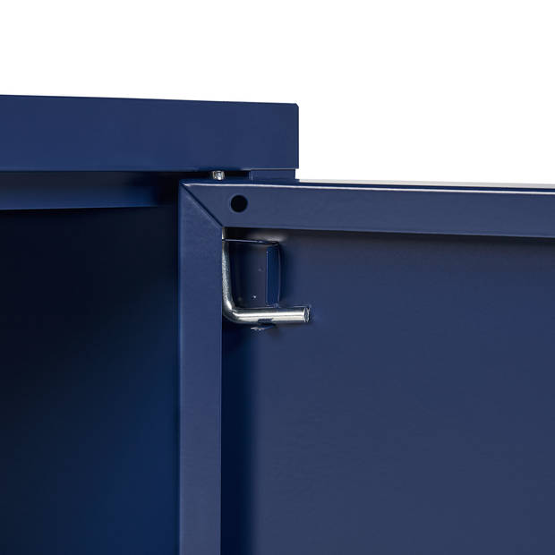 Beliani URIA - Sideboard-Blauw-Staal