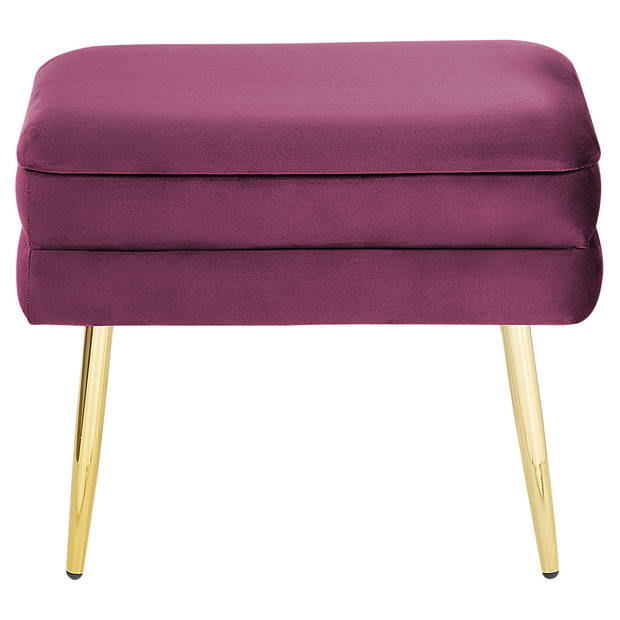 Beliani ODESSA - Hocker-Rood-Fluweel