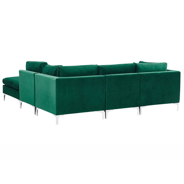 Beliani EVJA - Modulaire Sofa-Groen-Fluweel