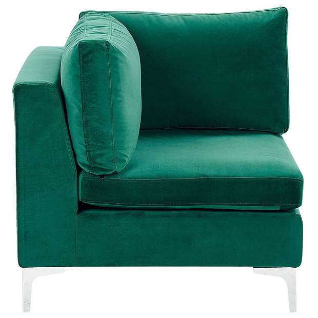 Beliani EVJA - Modulaire Sofa-Groen-Fluweel