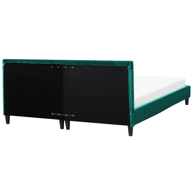 Beliani FITOU - Bekleding voor bedframe-Groen-Fluweel