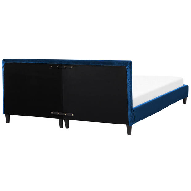 Beliani FITOU - Bekleding voor bedframe-Blauw-Fluweel