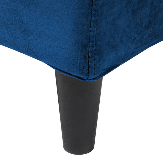 Beliani FITOU - Bekleding voor bedframe-Blauw-Fluweel