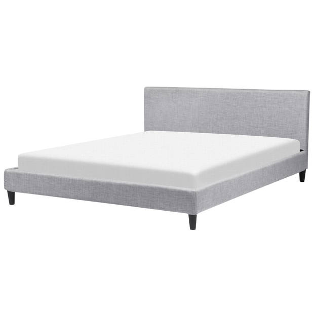 Beliani FITOU - Bekleding voor bedframe-Grijs-Polyester