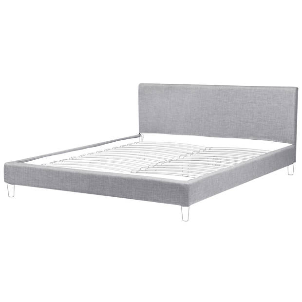 Beliani FITOU - Bekleding voor bedframe-Grijs-Polyester