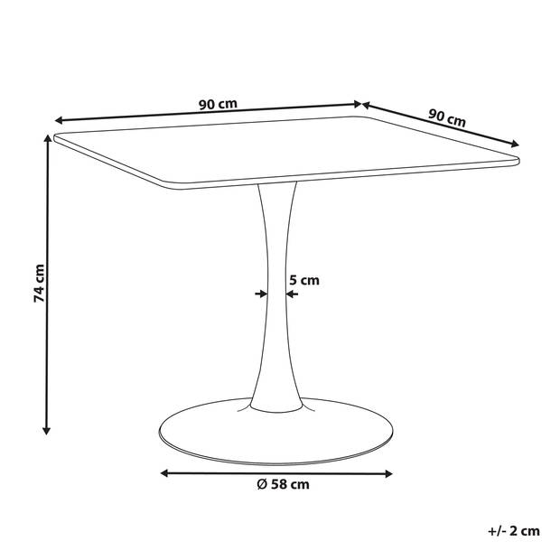 Beliani BOCA - Eettafel-Lichte houtkleur-MDF