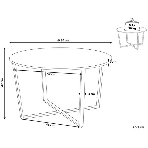 Beliani ORICK - Salontafel-Donkere houtkleur-MDF