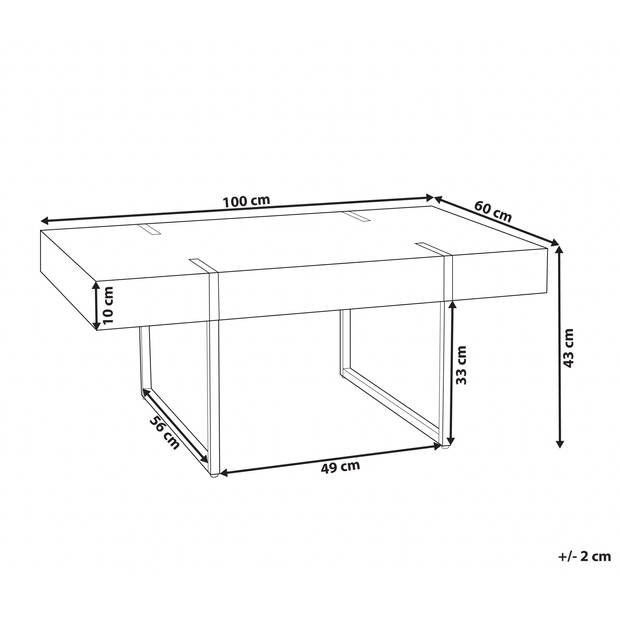 Beliani MERCED - Salontafel-Wit-MDF