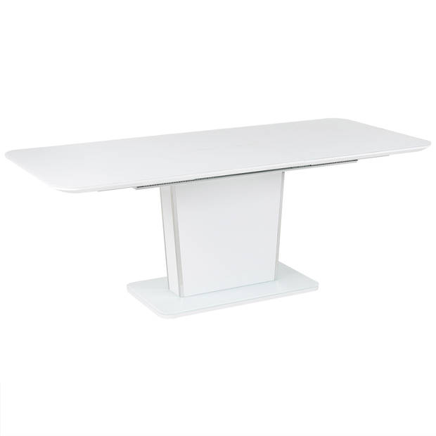 Beliani SUNDS - Eettafel-Wit-MDF, Veiligheidsglas