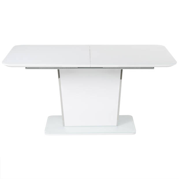 Beliani SUNDS - Eettafel-Wit-MDF, Veiligheidsglas