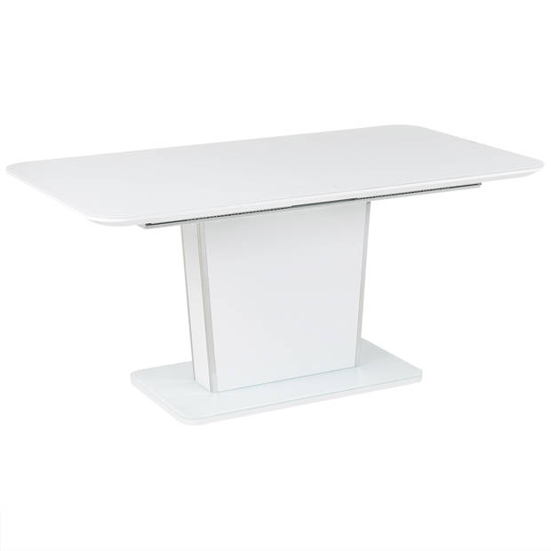 Beliani SUNDS - Eettafel-Wit-MDF, Veiligheidsglas