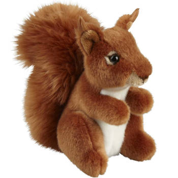 Pluche knuffel dieren Rode Eekhoorn van 18 cm - Knuffel bosdieren