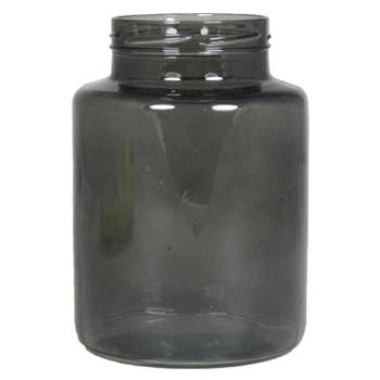Bloemenvaas - smoke grijs/transparant glas - H25 x D17 cm - Vazen