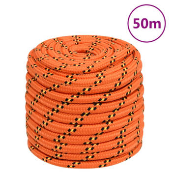 vidaXL Boottouw 16 mm 50 m polypropyleen oranje